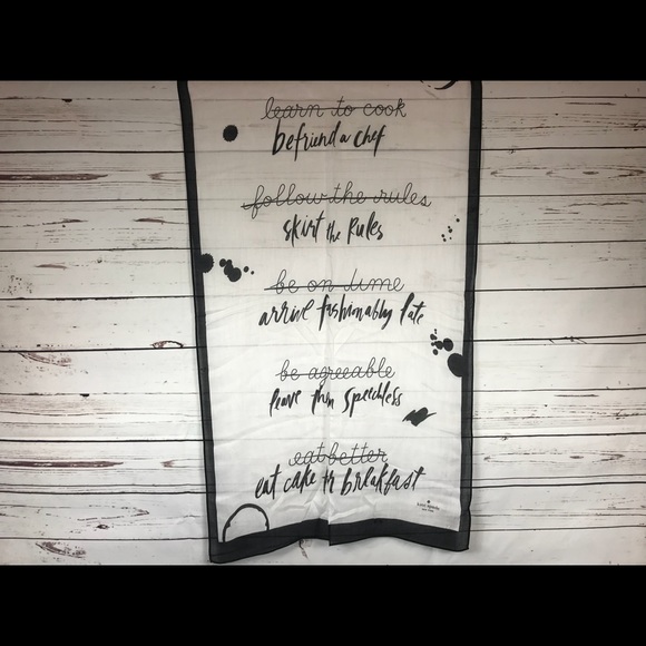 Kate Spade New Resolutions Scarf-Black/White - Picture 2 of 7